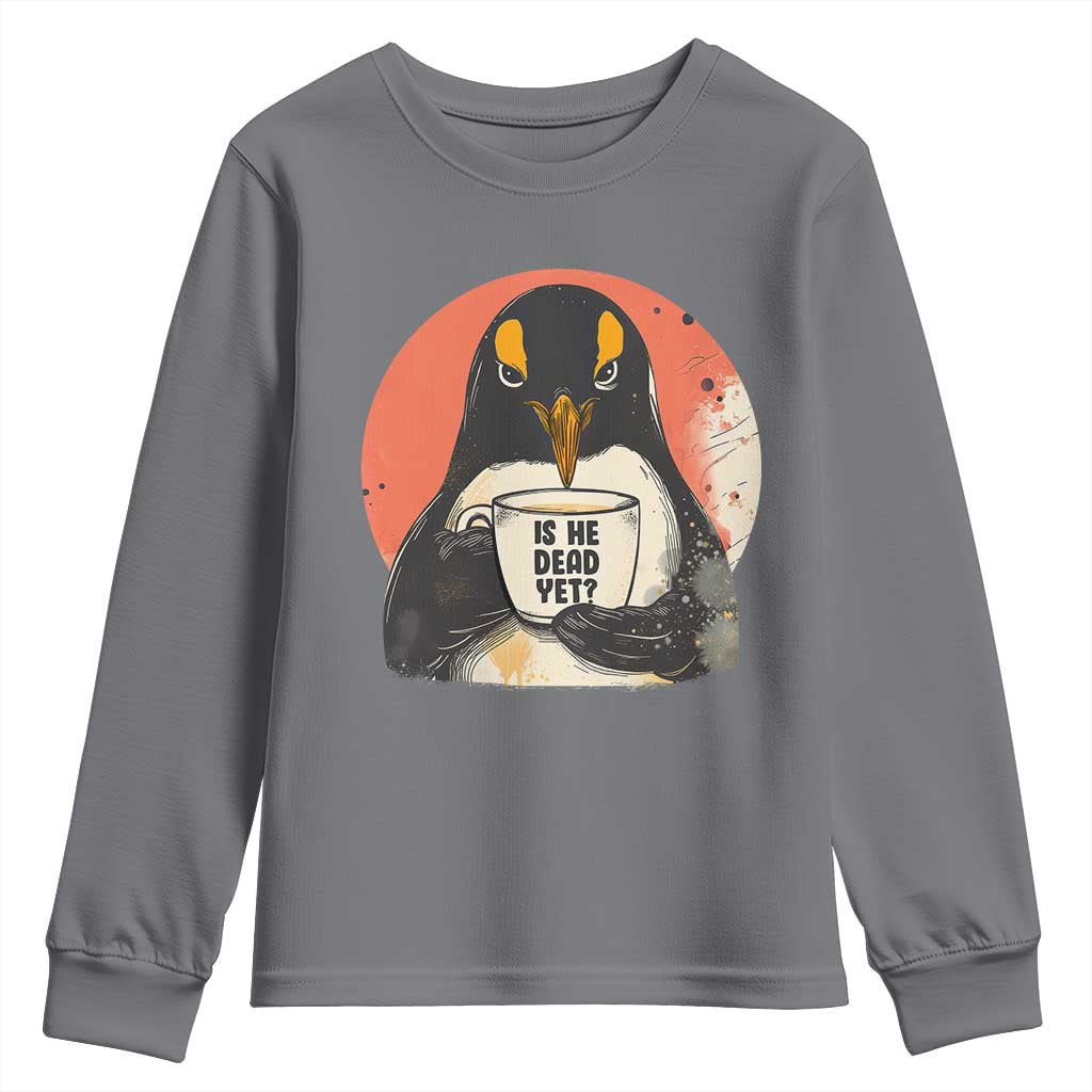 Is He Dead Yet Youth Sweatshirt Penguins Resist and Persist TS10 Charcoal Print Your Wear