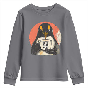 Is He Dead Yet Youth Sweatshirt Penguins Resist and Persist TS10 Charcoal Print Your Wear