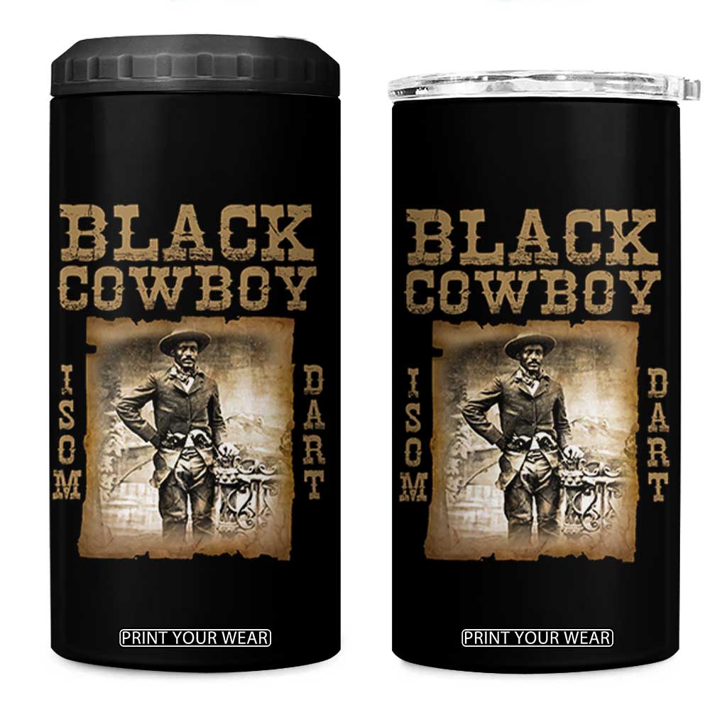Isom Dart 4 in 1 Can Cooler Tumbler Black Cowboy Western Legend Vintage TS02 One Size: 16 oz Black Print Your Wear