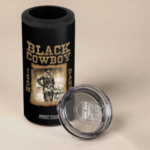 Isom Dart 4 in 1 Can Cooler Tumbler Black Cowboy Western Legend Vintage TS02 Print Your Wear