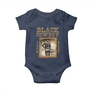 Isom Dart Baby Onesie Black Cowboy Western Legend Vintage TS02 Navy Print Your Wear