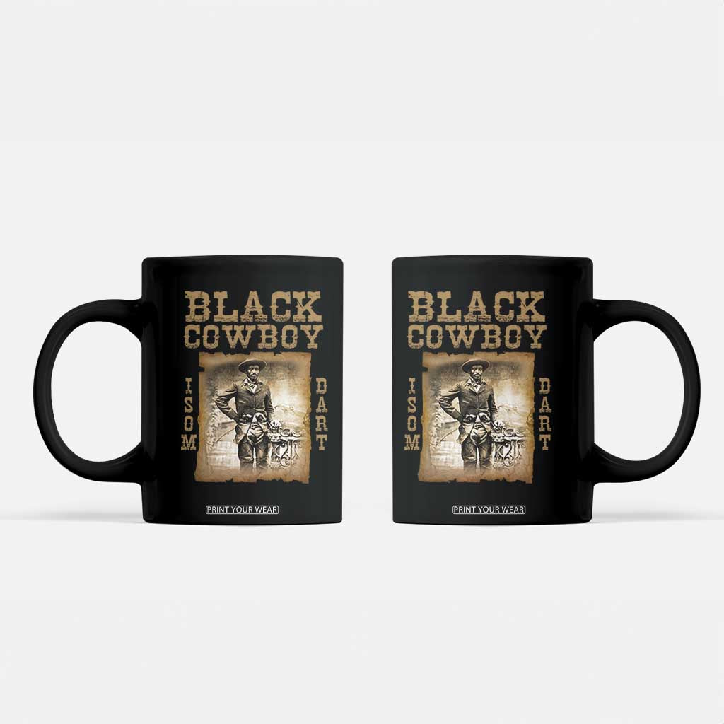 Isom Dart Coffee Mug Black Cowboy Western Legend Vintage TS02 Black Print Your Wear