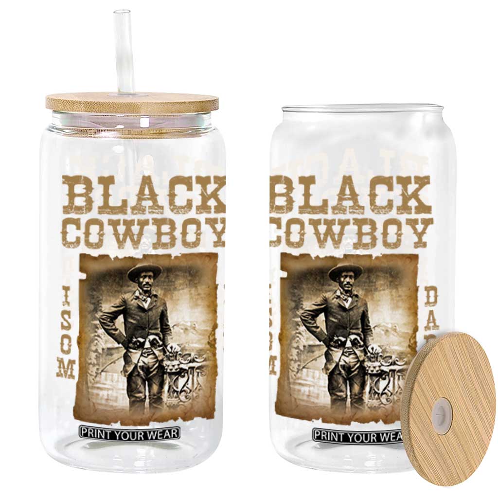 Isom Dart Glass Can Black Cowboy Western Legend Vintage TS02 Black Print Your Wear
