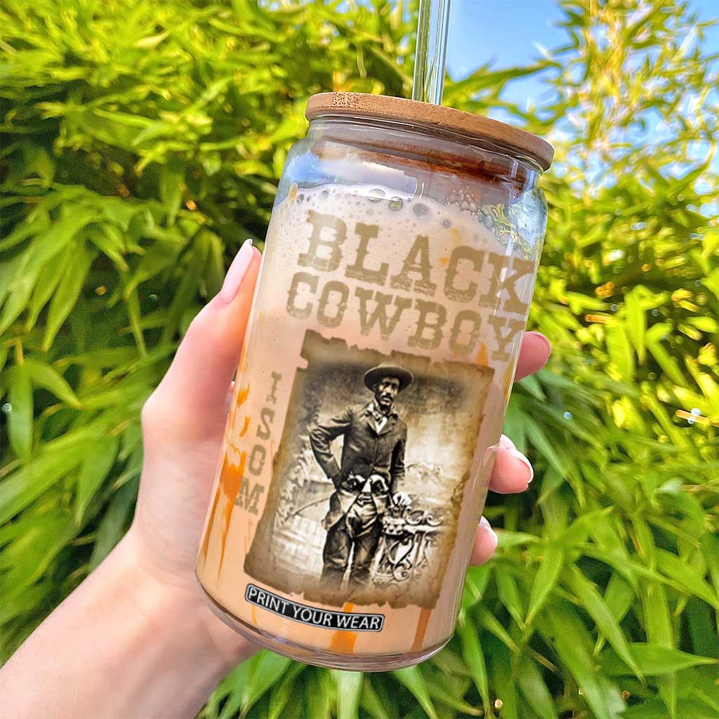 Isom Dart Glass Can Black Cowboy Western Legend Vintage TS02 Print Your Wear