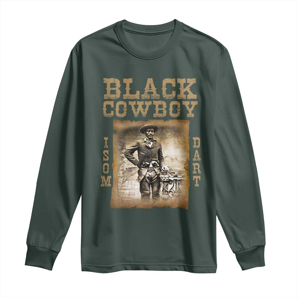 Isom Dart Long Sleeve Shirt Black Cowboy Western Legend Vintage TS02 Dark Forest Green Print Your Wear