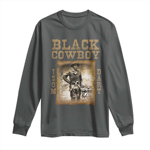 Isom Dart Long Sleeve Shirt Black Cowboy Western Legend Vintage TS02 Dark Heather Print Your Wear