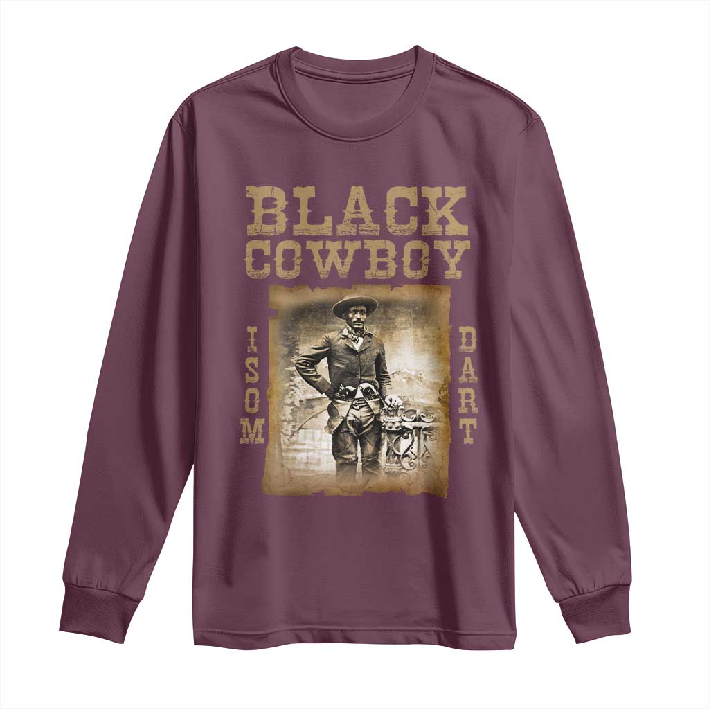 Isom Dart Long Sleeve Shirt Black Cowboy Western Legend Vintage TS02 Maroon Print Your Wear