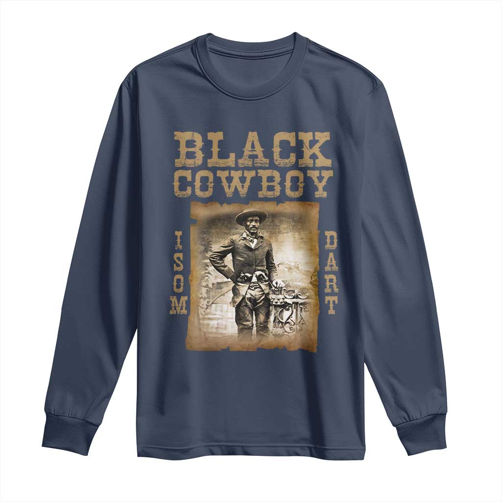 Isom Dart Long Sleeve Shirt Black Cowboy Western Legend Vintage TS02 Navy Print Your Wear