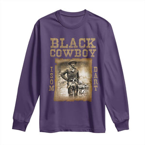 Isom Dart Long Sleeve Shirt Black Cowboy Western Legend Vintage TS02 Purple Print Your Wear