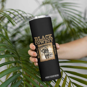 Isom Dart Skinny Tumbler Black Cowboy Western Legend Vintage TS02 Print Your Wear