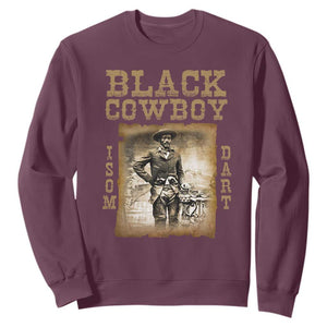 Isom Dart Sweatshirt Black Cowboy Western Legend Vintage TS02 Maroon Print Your Wear