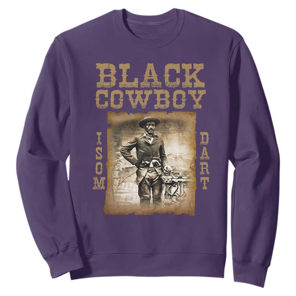 Isom Dart Sweatshirt Black Cowboy Western Legend Vintage TS02 Purple Print Your Wear