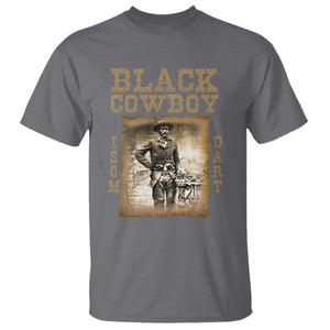 Isom Dart T Shirt Black Cowboy Western Legend Vintage TS02 Charcoal Print Your Wear