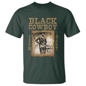 Isom Dart T Shirt Black Cowboy Western Legend Vintage TS02 Dark Forest Green Print Your Wear