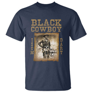 Isom Dart T Shirt Black Cowboy Western Legend Vintage TS02 Navy Print Your Wear