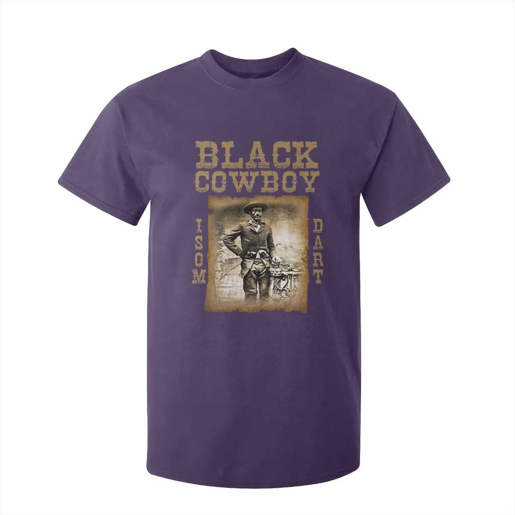 Isom Dart T Shirt For Kid Black Cowboy Western Legend Vintage TS02 Purple Print Your Wear