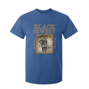 Isom Dart T Shirt For Kid Black Cowboy Western Legend Vintage TS02 Royal Blue Print Your Wear