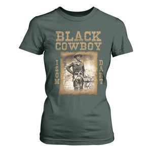 Isom Dart T Shirt For Women Black Cowboy Western Legend Vintage TS02 Dark Forest Green Print Your Wear