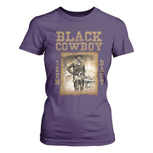Isom Dart T Shirt For Women Black Cowboy Western Legend Vintage TS02 Purple Print Your Wear