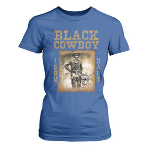 Isom Dart T Shirt For Women Black Cowboy Western Legend Vintage TS02 Royal Blue Print Your Wear