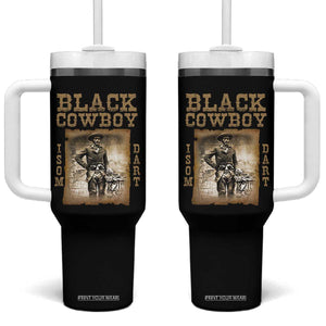 Isom Dart Tumbler With Handle Black Cowboy Western Legend Vintage TS02 One Size: 40 oz Black Print Your Wear