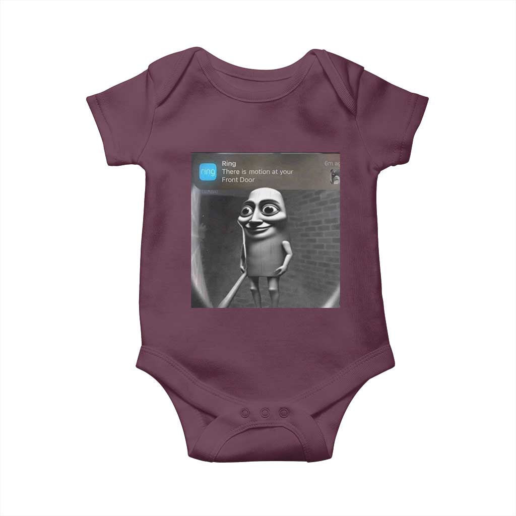 Italian Brainrot Tung Tung Tung Sahur Baby Onesie Internet Memes Ring with Motion TS10 Maroon Print Your Wear