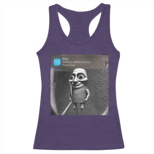 Italian Brainrot Tung Tung Tung Sahur Racerback Tank Top Internet Memes Ring with Motion TS10 Purple Print Your Wear