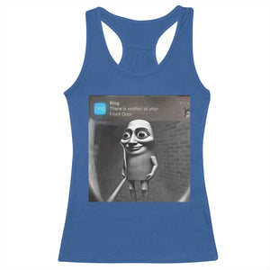 Italian Brainrot Tung Tung Tung Sahur Racerback Tank Top Internet Memes Ring with Motion TS10 Royal Blue Print Your Wear