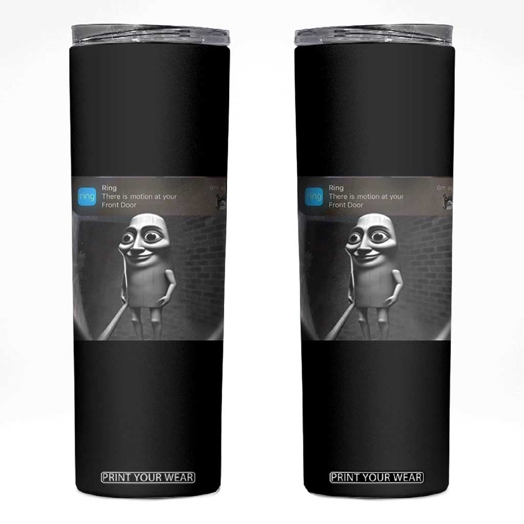 Italian Brainrot Tung Tung Tung Sahur Skinny Tumbler Internet Memes Ring with Motion TS10 Black Print Your Wear