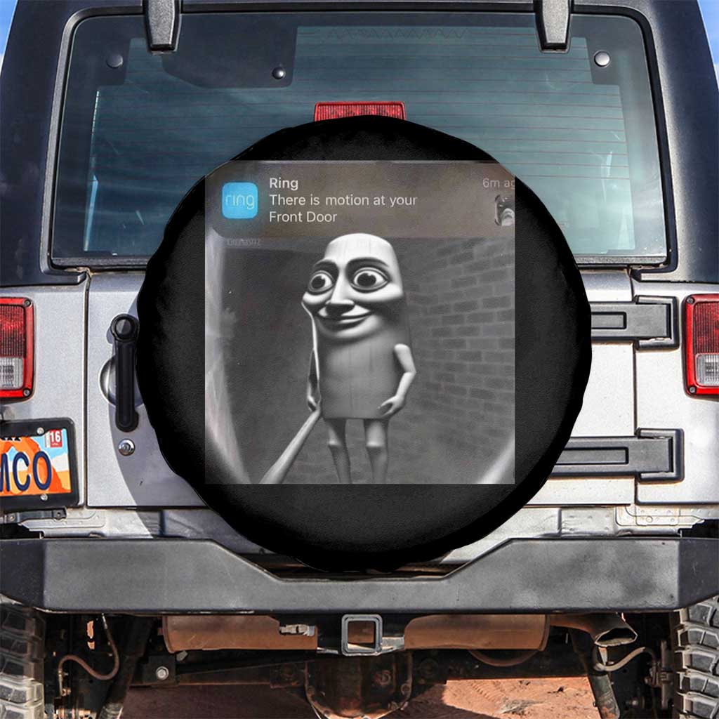 Italian Brainrot Tung Tung Tung Sahur Spare Tire Cover Internet Memes Ring with Motion TS10 No hole Black Print Your Wear