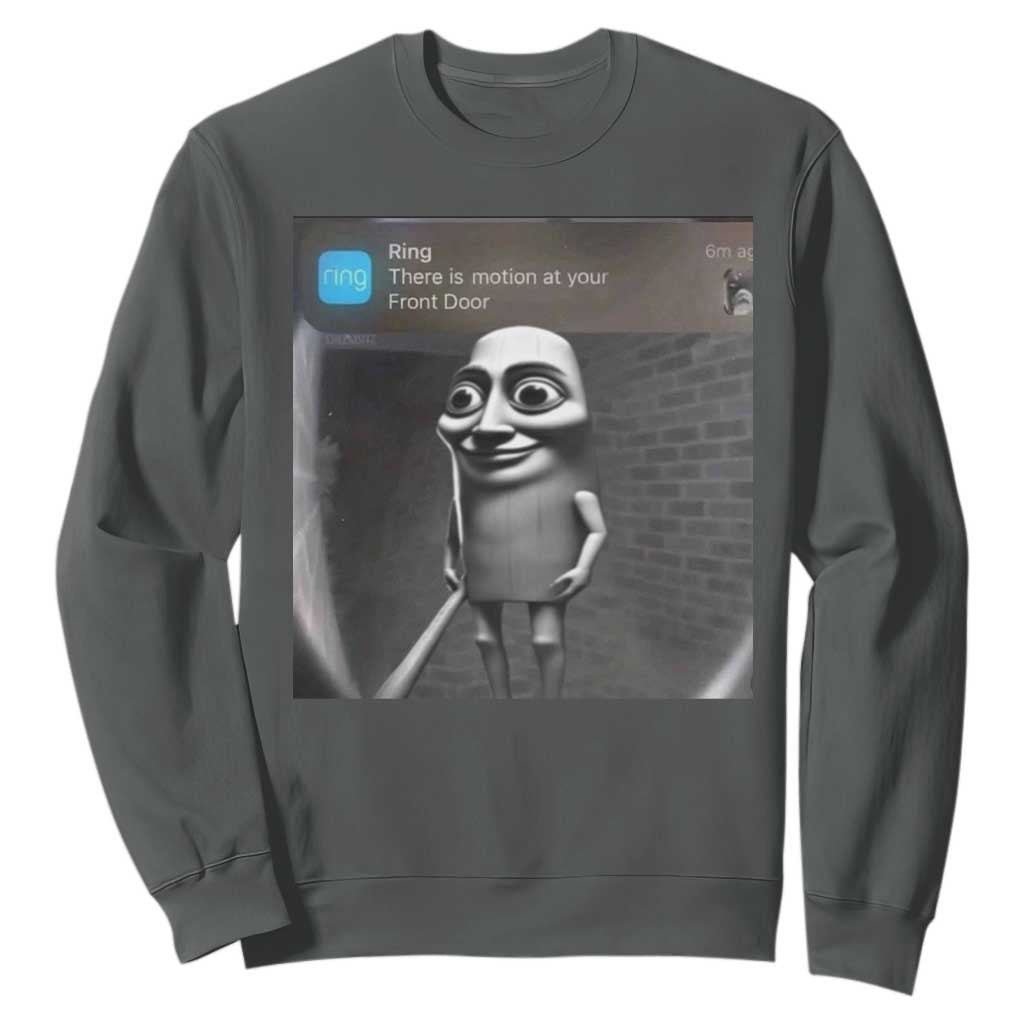 Italian Brainrot Tung Tung Tung Sahur Sweatshirt Internet Memes Ring with Motion TS10 Dark Heather Print Your Wear