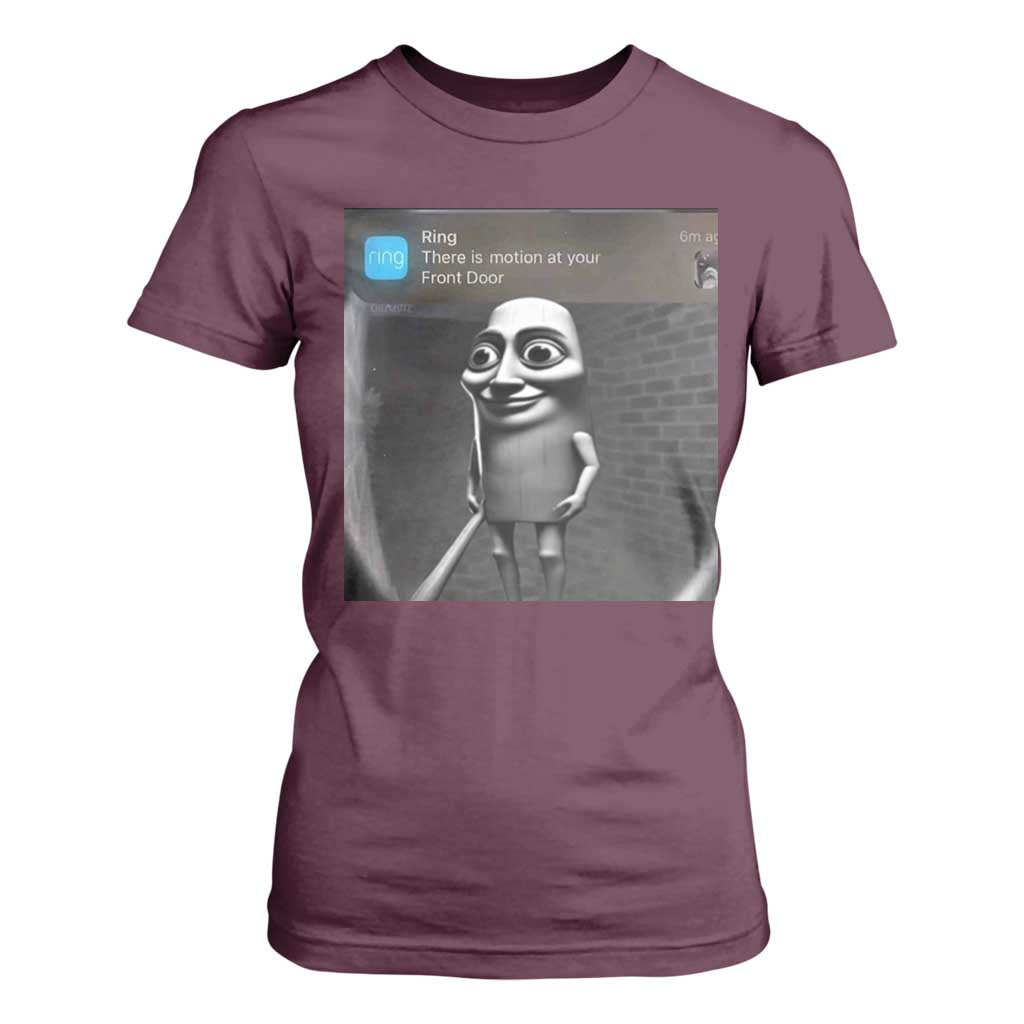 Italian Brainrot Tung Tung Tung Sahur T Shirt For Women Internet Memes Ring with Motion TS10 Maroon Print Your Wear