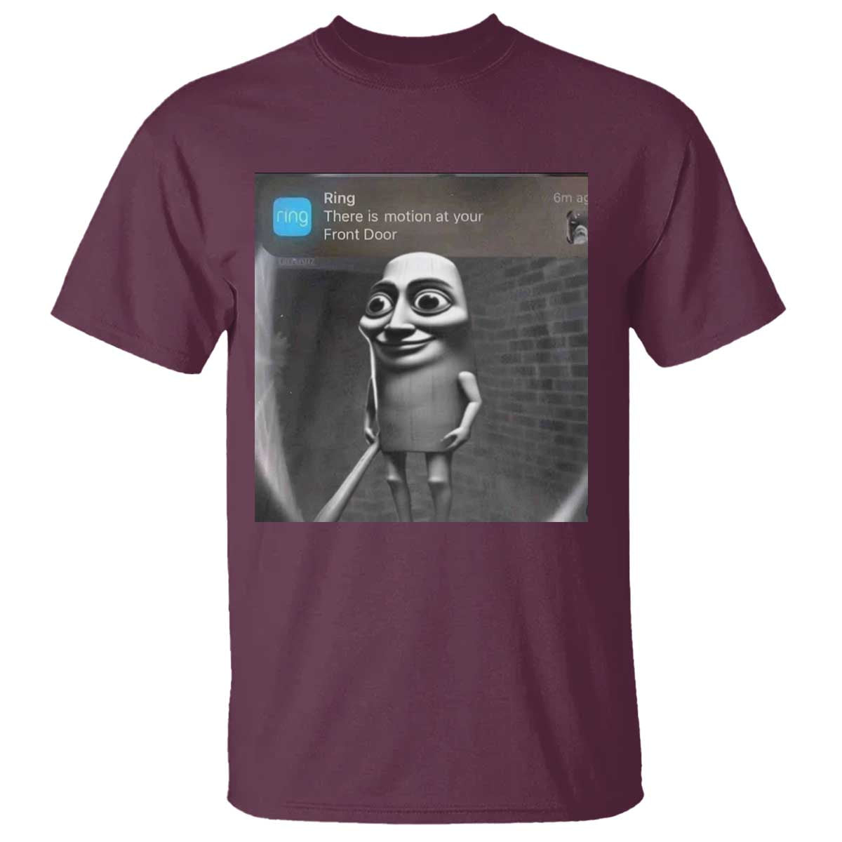 Italian Brainrot Tung Tung Tung Sahur T Shirt Internet Memes Ring with Motion TS10 Maroon Print Your Wear