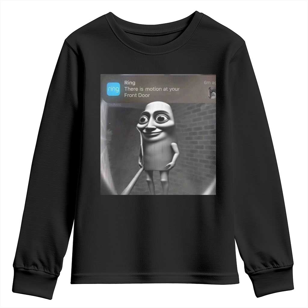 Italian Brainrot Tung Tung Tung Sahur Youth Sweatshirt Internet Memes Ring with Motion TS10 Black Print Your Wear