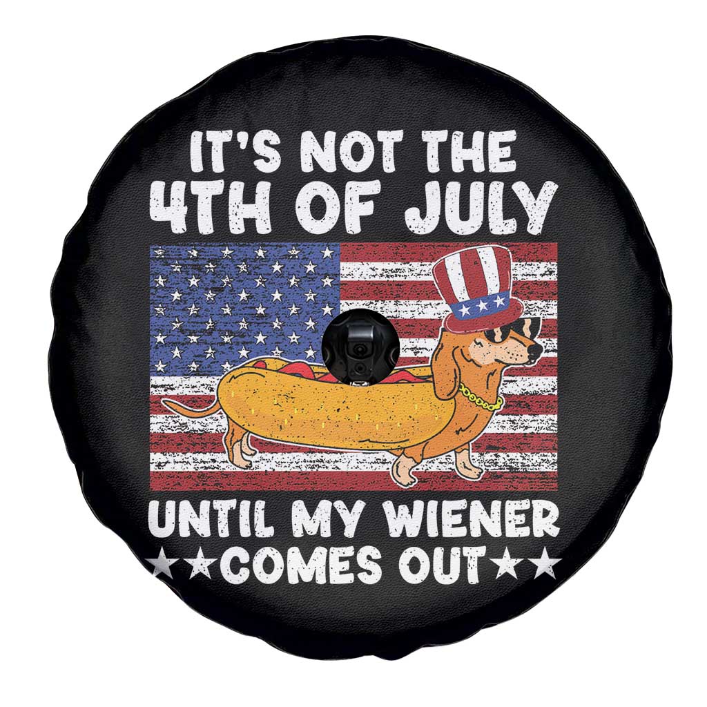 It's Not 4th of July Until My Wiener Comes Out Spare Tire Cover Funny Fourth of July Hotdog Lover TS02 Print Your Wear