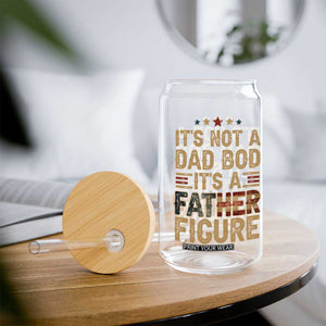 It's Not A Dad Bod It's A Father Figure Glass Can Funny Retro Vintage American Flag TS10 Print Your Wear