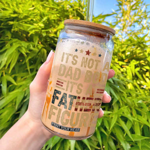 It's Not A Dad Bod It's A Father Figure Glass Can Funny Retro Vintage American Flag TS10 Print Your Wear