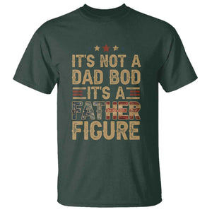 It's Not A Dad Bod It's A Father Figure T Shirt Funny Retro Vintage American Flag TS10 Dark Forest Green Print Your Wear