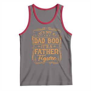 It's Not A Dad Bod It's A Father Figure Tank Top Fathers Day Funny Retro Vintage TS10 Deep Heather Red Print Your Wear