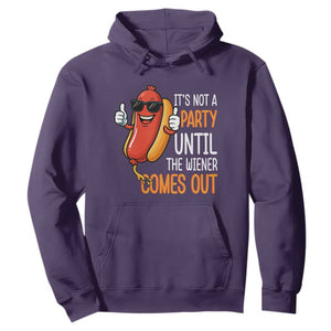 It's Not A Party Until The Wiener Comes Out Hoodie Funny Hot Dog Joke BBQ 4th of July Cookout TS02 Purple Print Your Wear