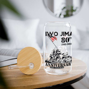 Iwo Jima WWII Veteran Glass Can 80th Anniversary 4th of July US Flag TS02 Print Your Wear