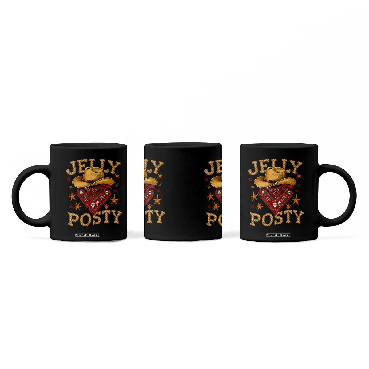 Jelly Posty Cowboy Bandana Coffee Mug Funny Country Western Rodeo TS02 Print Your Wear