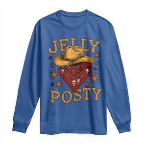 Jelly Posty Cowboy Bandana Long Sleeve Shirt Funny Country Western Rodeo TS02 Royal Blue Print Your Wear
