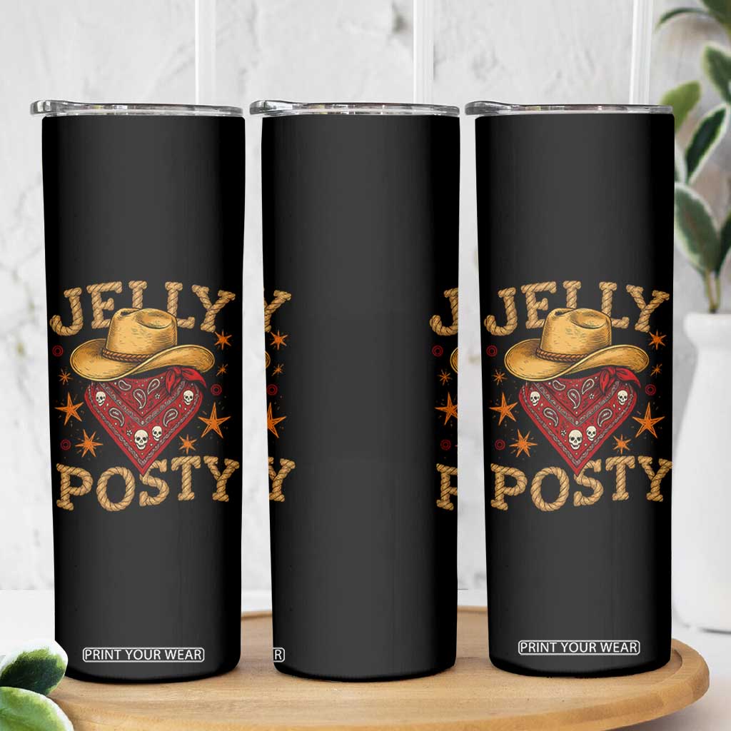 Jelly Posty Cowboy Bandana Skinny Tumbler Funny Country Western Rodeo TS02 Print Your Wear
