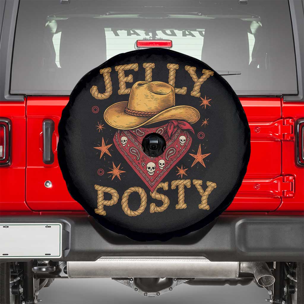 Jelly Posty Cowboy Bandana Spare Tire Cover Funny Country Western Rodeo TS02 Black Print Your Wear