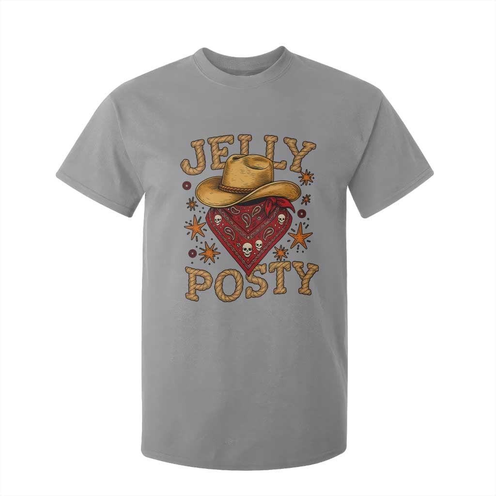 Jelly Posty Cowboy Bandana T Shirt For Kid Funny Country Western Rodeo TS02 Sport Gray Print Your Wear