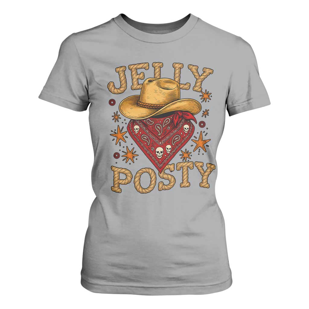 Jelly Posty Cowboy Bandana T Shirt For Women Funny Country Western Rodeo TS02 Sport Gray Print Your Wear