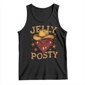 Jelly Posty Cowboy Bandana Tank Top Funny Country Western Rodeo TS02 Black Print Your Wear