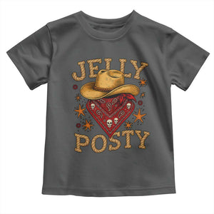 Jelly Posty Cowboy Bandana Toddler T Shirt Funny Country Western Rodeo TS02 Dark Heather Print Your Wear
