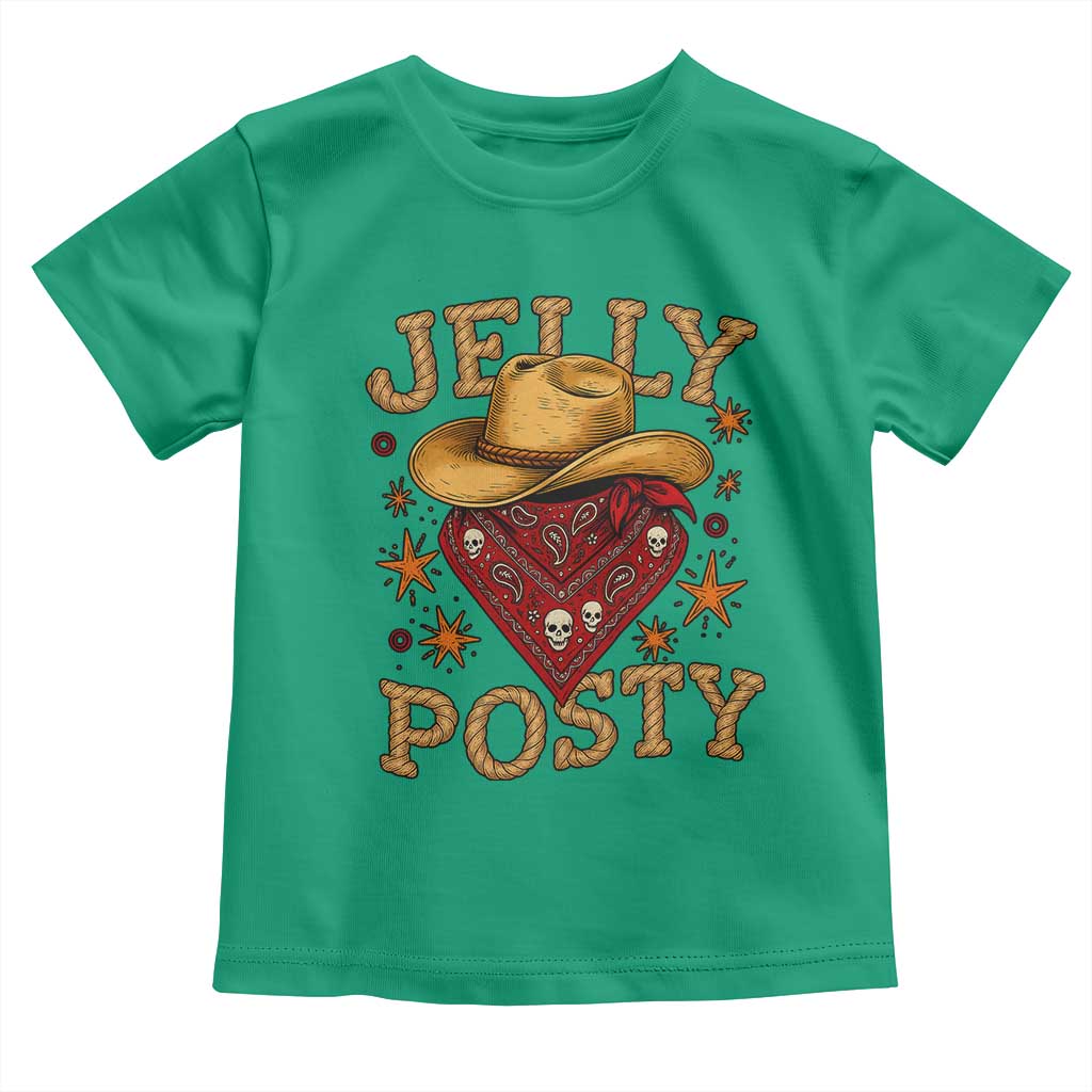 Jelly Posty Cowboy Bandana Toddler T Shirt Funny Country Western Rodeo TS02 Irish Green Print Your Wear